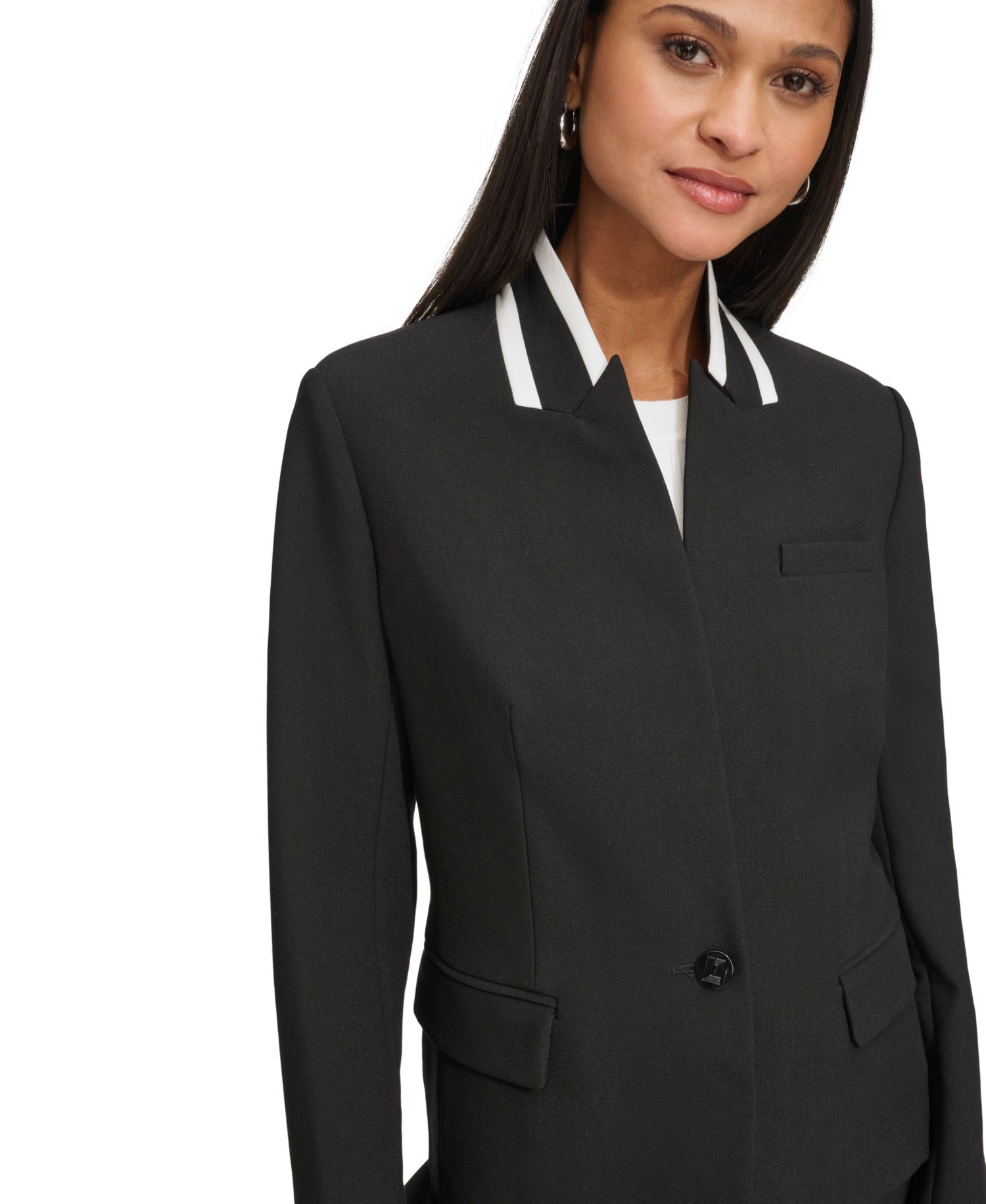 Women's Reverse Lapel One Button Blazer