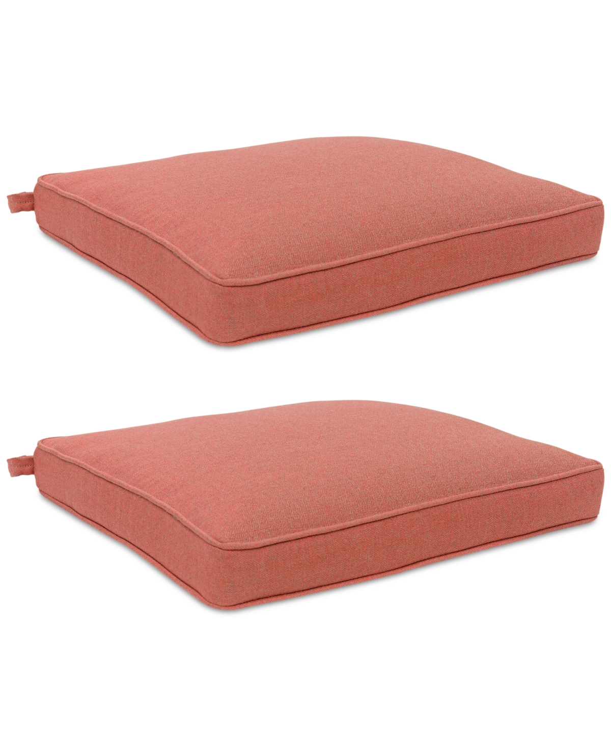 Agio Replacement Outdoor Dining Cushion, Set Of 2 In Peony Brick Red