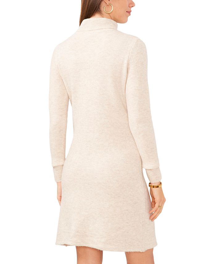 Vince Camuto Women's Turtleneck Long-Sleeve Sweater Dress - Macy's