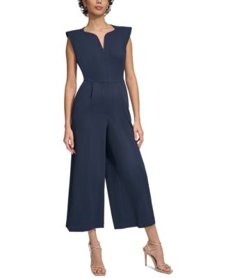 Calvin Klein Women s Sleeveless Cropped Jumpsuit Macy s