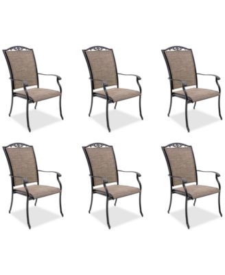 Wythburn Mix and Match Filigree Sling Outdoor Dining Chairs, Set of 6