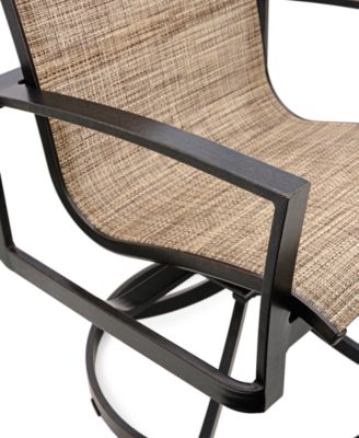 Wythburn Mix and Match Sleek Sling Outdoor Swivel Chair, Created for Macy's