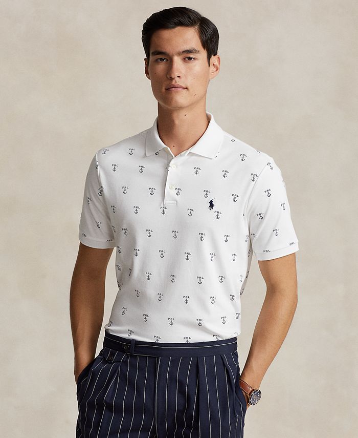 Polo Ralph Lauren Men's Classic-Fit Printed Soft Cotton Polo Shirt - Macy's