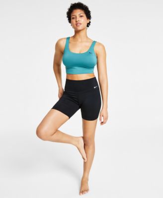 Shop Nike Womens Essential Scoop Neck Bikini Top Kick Swim Shorts In Black