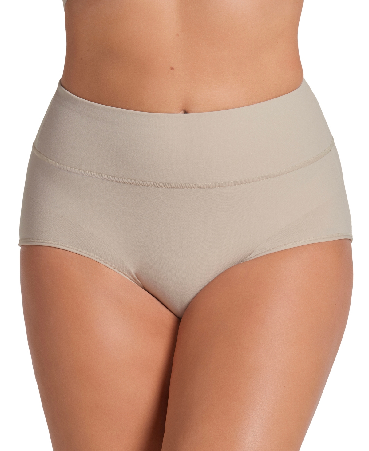 Leonisa Women's High-waisted Classic Smoothing Brief In Light Beige