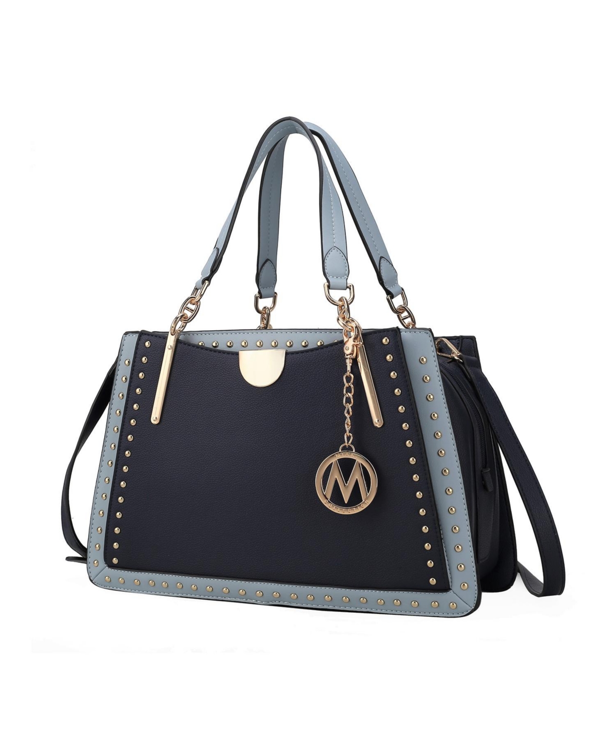 Mkf Collection Aubrey Color Block Multi Compartment Satchel Handbag by Mia K