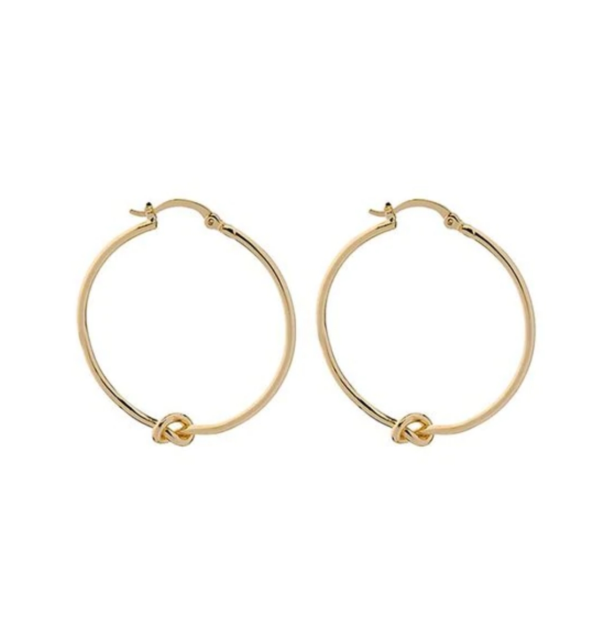 Love Knot Hoop Earrings - Gold