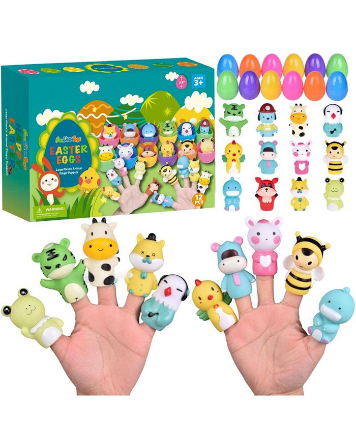 Fun Little Toys Easter Eggs Prefilled with Finger Puppet Toys 12pcs Macy's