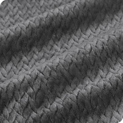 Textured Micro Plush Fleece Blanket, Full/Queen