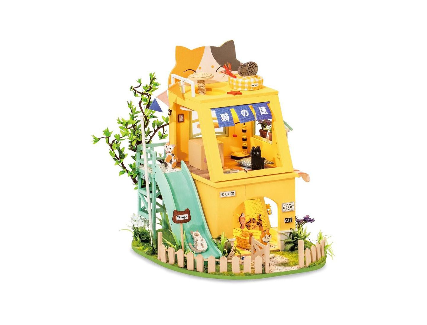 Детские конструкторы Flash Popup Cat House 3D Wooden Model Kit 178-Piece Puzzle, Ages 14 & Up, цвет: Open Miscellaneous — фото 1