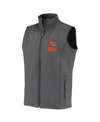 Men's Charcoal Cleveland Browns Circle Archer Softshell Full-Zip Vest