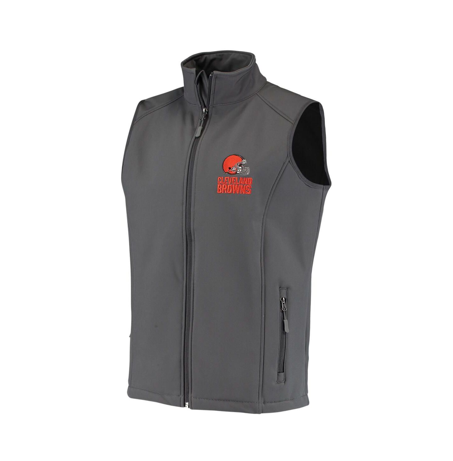 Мужской жилет Dunbrooke Charcoal Cleveland Browns Circle Archer Softshell Full-Zip Vest — фото 2