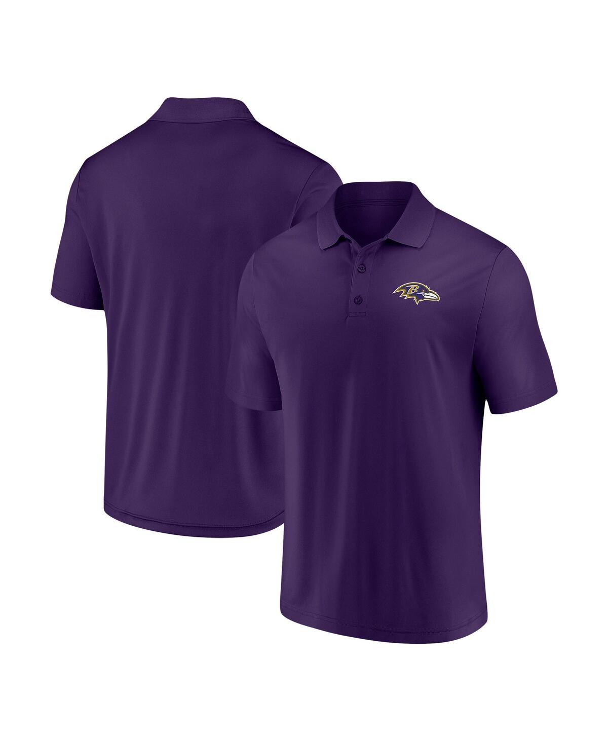Shop Fanatics Men's  Purple Baltimore Ravens Component Polo Shirt