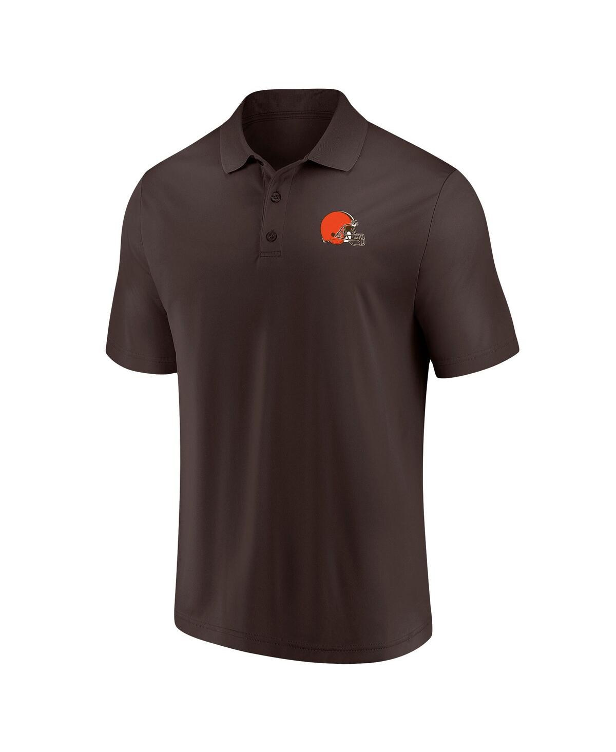 Men's FanaticsCleveland Browns Component Polo Shirt - Brown
