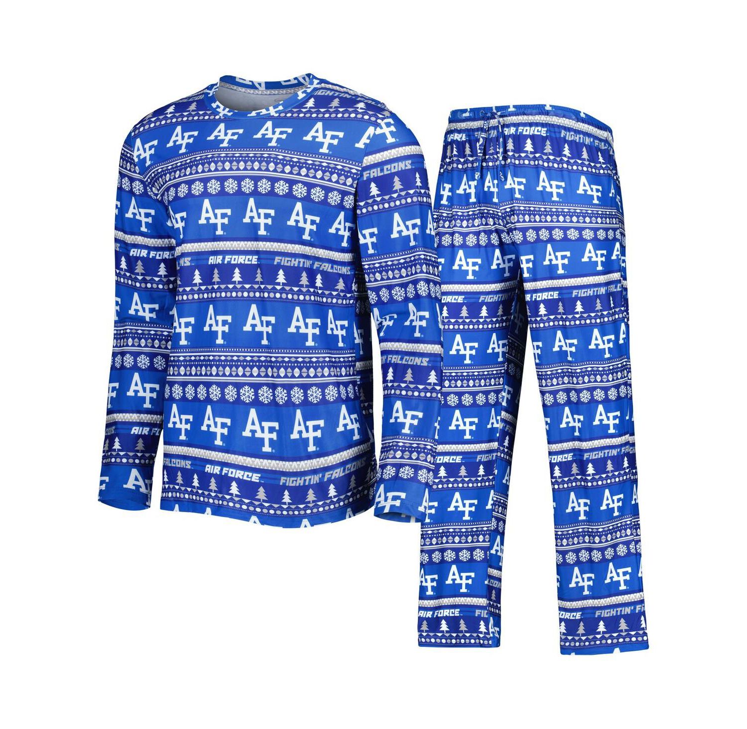 Men's Royal Air Force Falcons Swivel Long Sleeve T-shirt and Pants Sleep Set