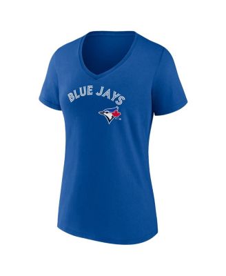 Women's Royal Toronto Blue Jays Team Lockup V-Neck T-shirt