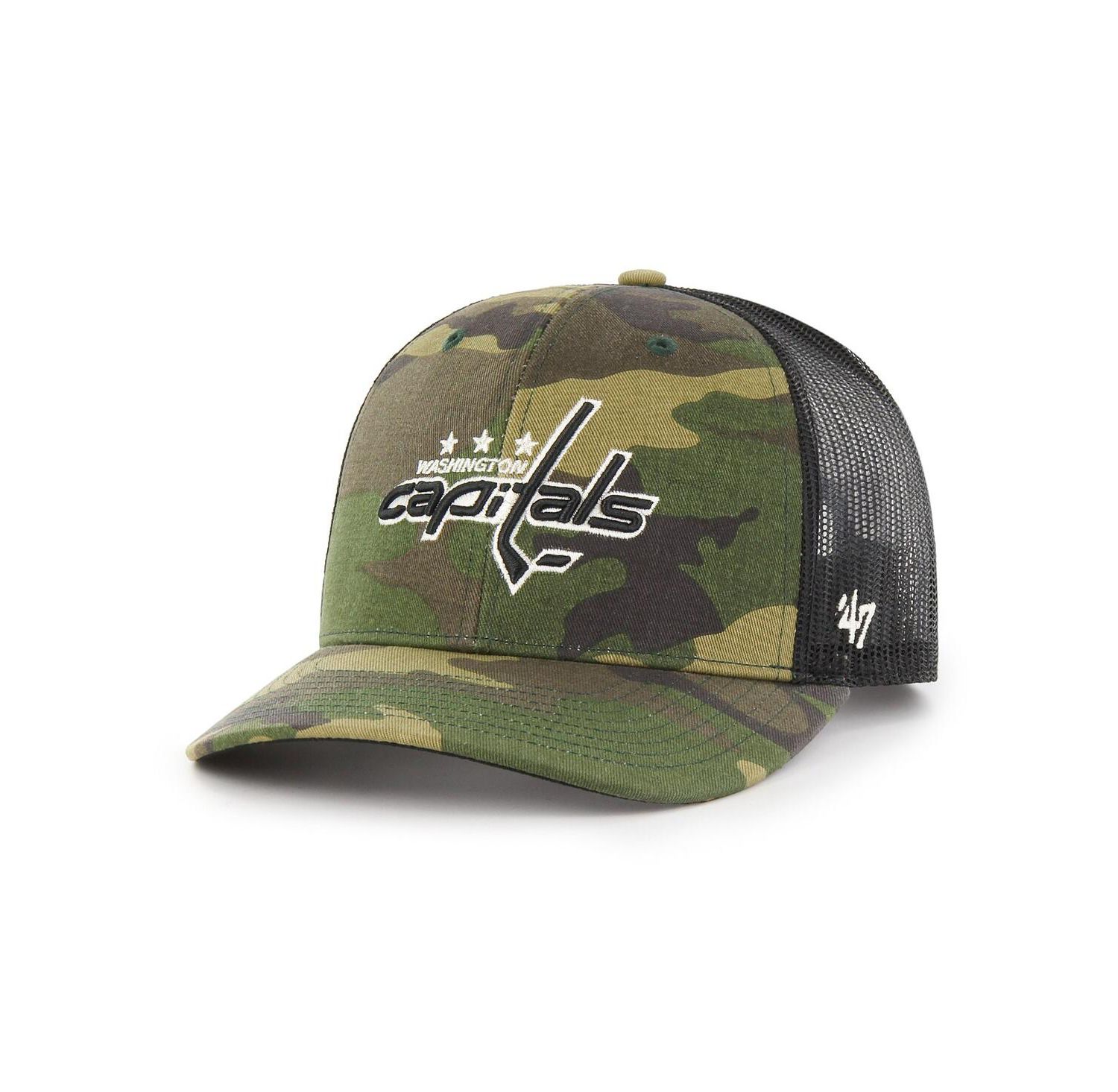 Men's Camo, Black Washington Capitals Trucker Snapback Hat