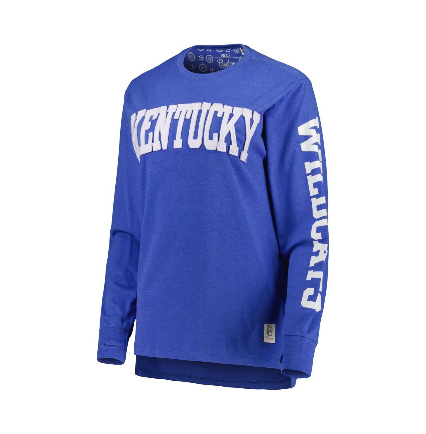 Женская футболка Pressbox Royal Kentucky Wildcats Two-Hit Canyon Long Sleeve — фото 2