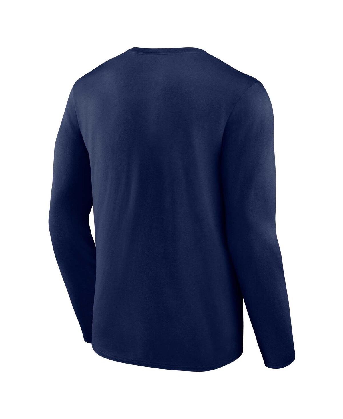 Men's ProfileMichigan Wolverines Big and Tall Two-Hit Graphic Long Sleeve T-shirt - Navy