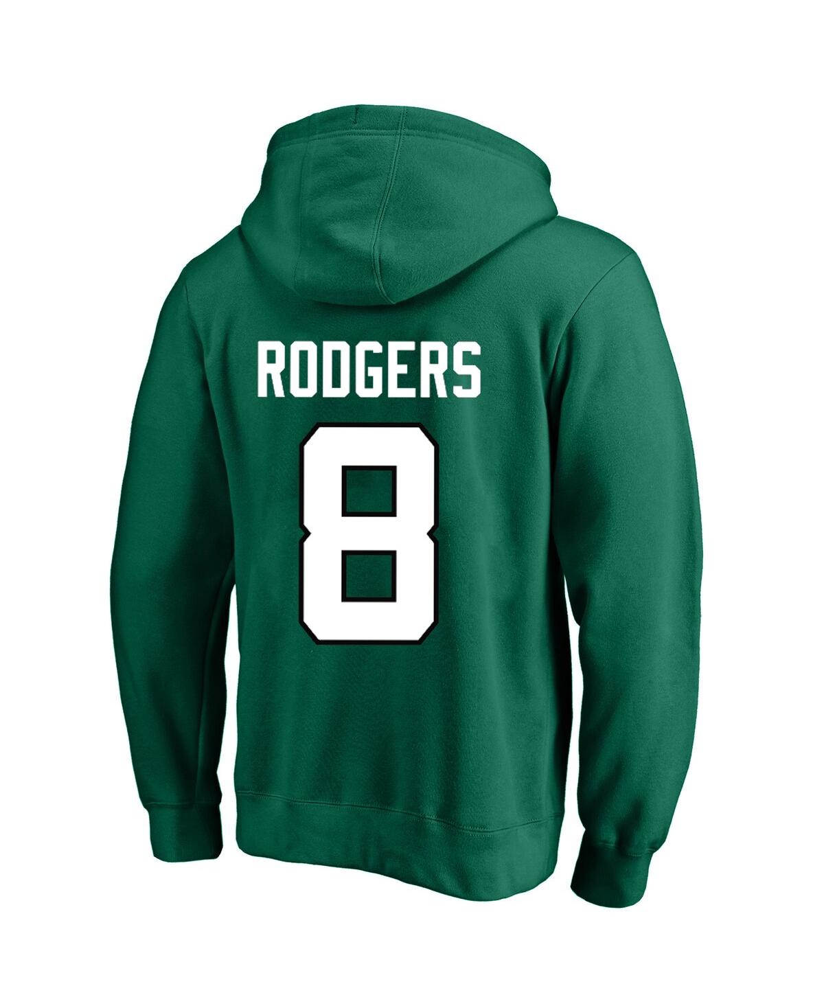 Men's Fanatics Aaron RodgersNew York Jets Big and Tall Fleece Name and Number Pullover Hoodie - Green