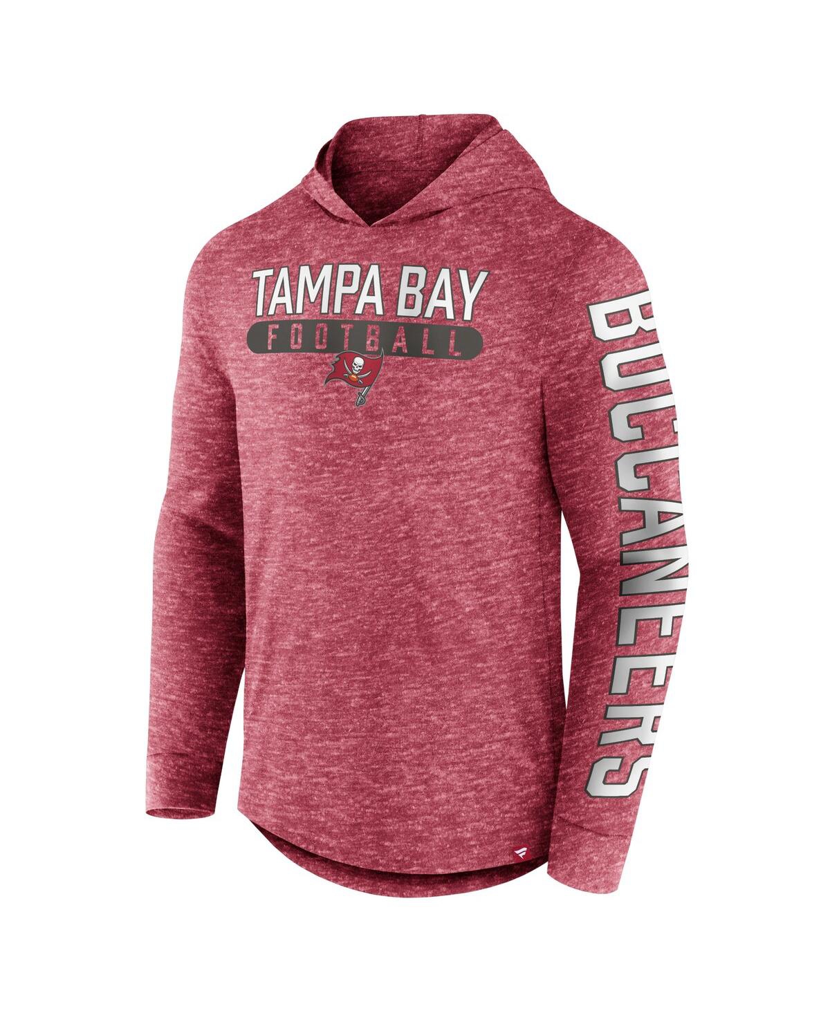 Men's FanaticsTampa Bay Buccaneers Pill Stack Long Sleeve Hoodie T-shirt - Heather Red