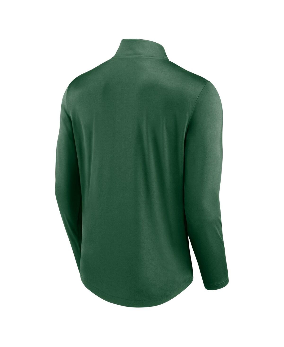 Men's FanaticsNew York Jets Quarterback Quarter-Zip Top - Green