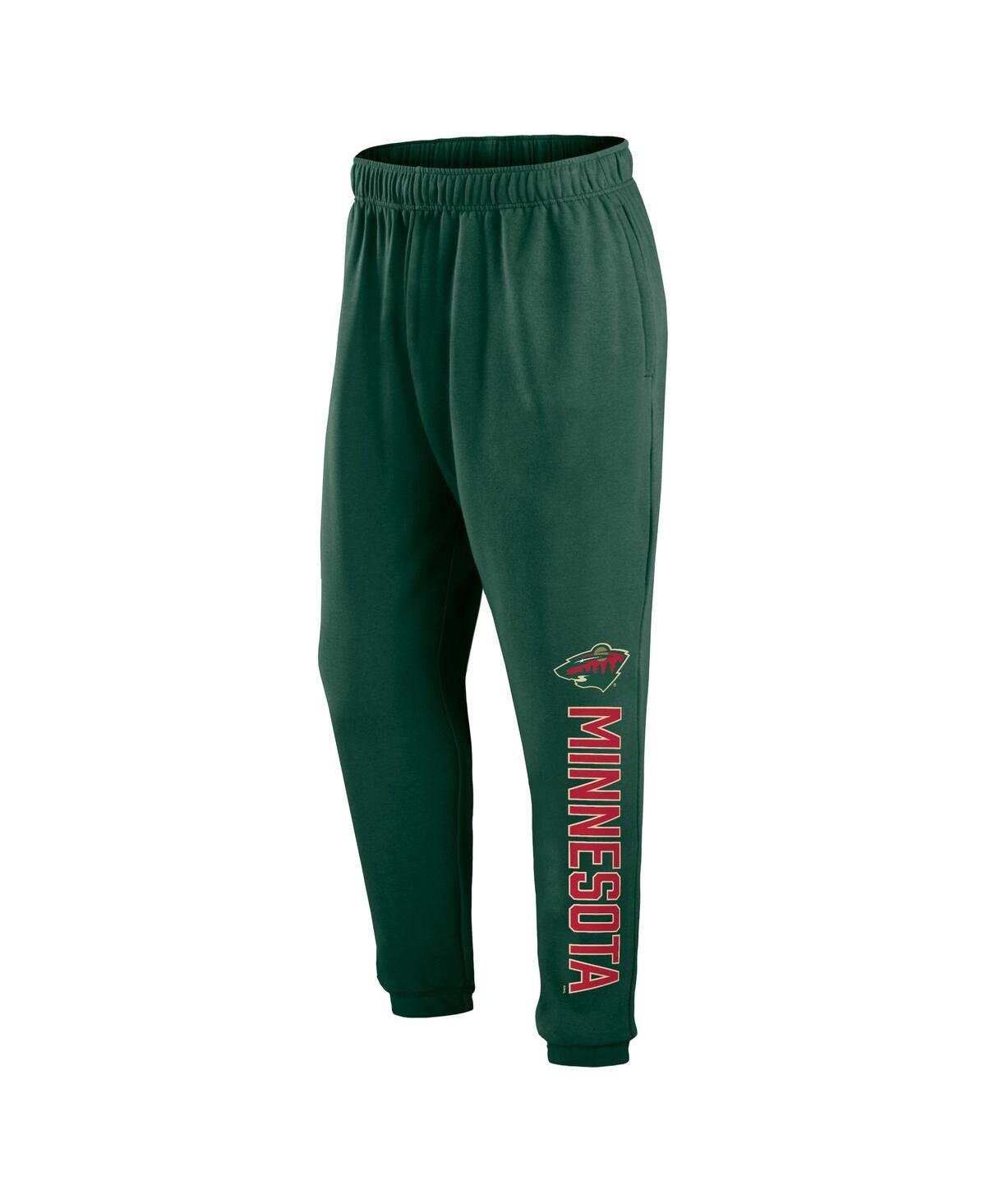 Men's FanaticsMinnesota Wild Chop Block Fleece Sweatpants - Green
