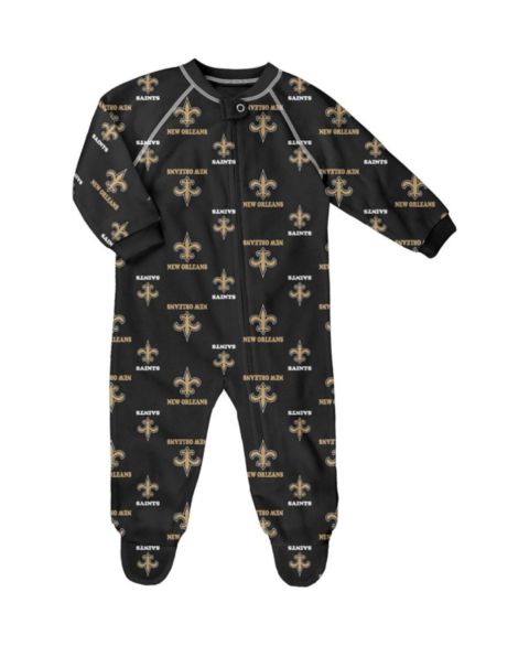 Свитер Outerstuff Black New Orleans Saints Allover Print Raglan Full-Zip Jumper для малышей