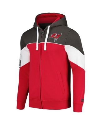 Men's Red, Pewter Tampa Bay Buccaneers Running Back Full-Zip Hoodie