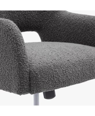 Mid-Century Modern Swivel Office Vanity Chair with Wheels (Set of 2)