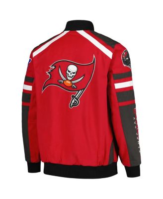 Men's Red Tampa Bay Buccaneers Power Forward Racing Full-Snap Jacket