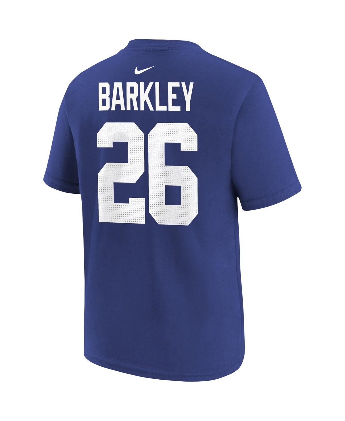 Toddler Boys and Girls Nike Saquon BarkleyNew York Giants Player Name and Number T-shirt - Royal