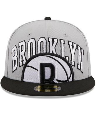 Men's Gray, Black Brooklyn Nets Tip-Off Two-Tone 59FIFTY Fitted Hat