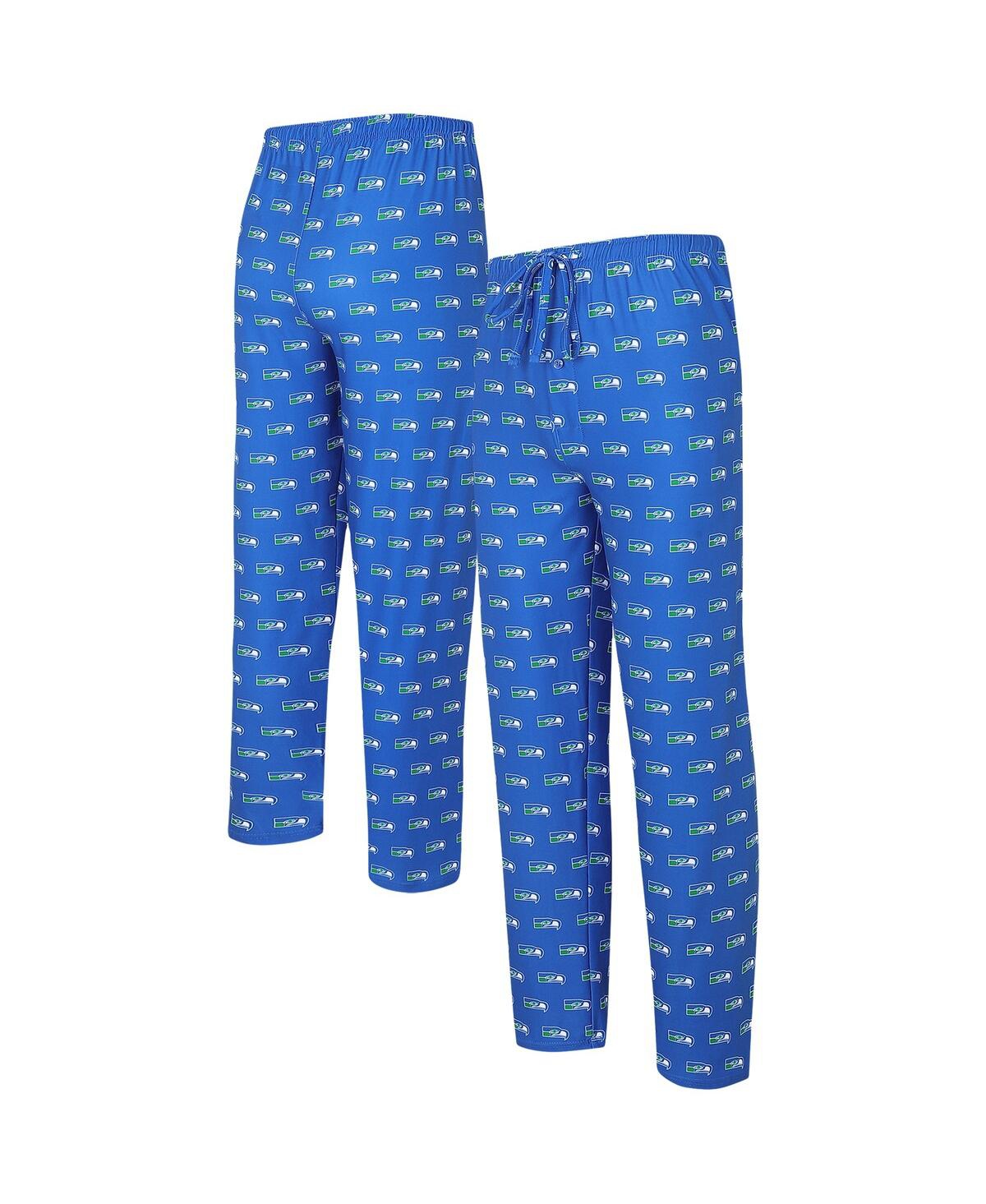 Men's Concepts Sport Royal Seattle Seahawks Gauge Throwback Allover Print Knit Pants - Royal