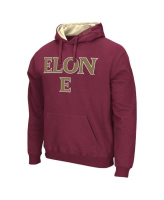 Men's Maroon Elon Phoenix Arch and Logo Pullover Hoodie
