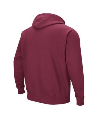 Men's Maroon Elon Phoenix Arch and Logo Pullover Hoodie