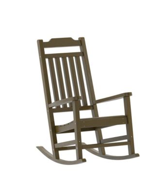 MERRICK LANE Hill ford Poly Resin Indoor/Outdoor Rocking Chair