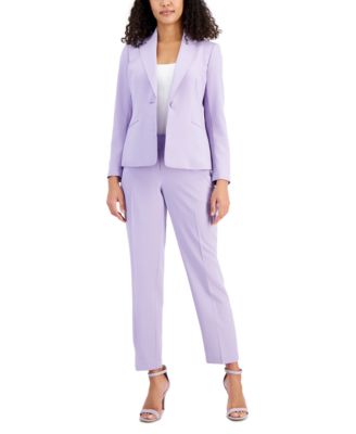 Le Suit Women's Crepe One-Button Pantsuit, Regular & Petite Sizes - Macy's