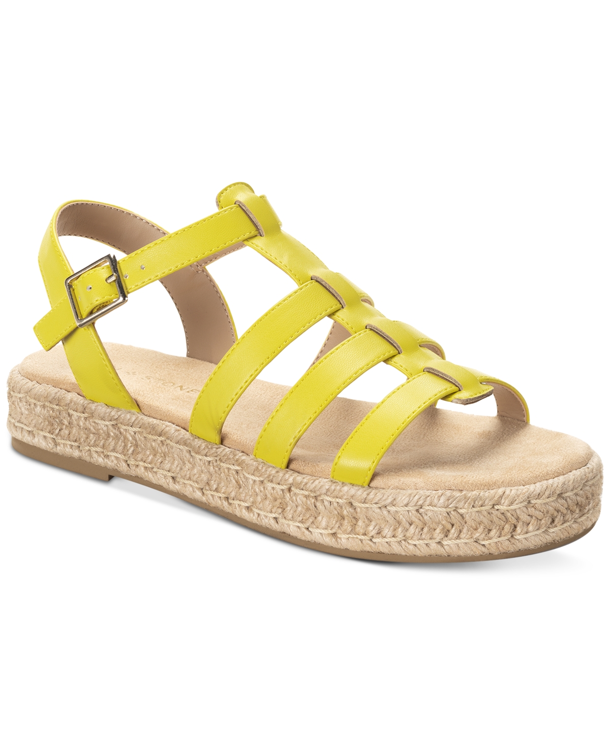 Rykerr Fisherman Espadrille Sandals, Created for Macy's - Citron