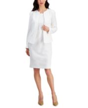 Macy's white skirt suits outlet