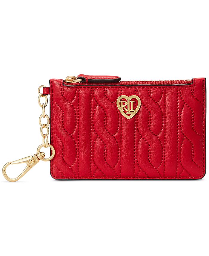 Lauren Ralph Lauren Quilted Nappa Leather Zip Card Case Macy s