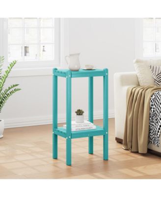 36" Outdoor Adirondack HDPE 2-Tier Patio Side Table