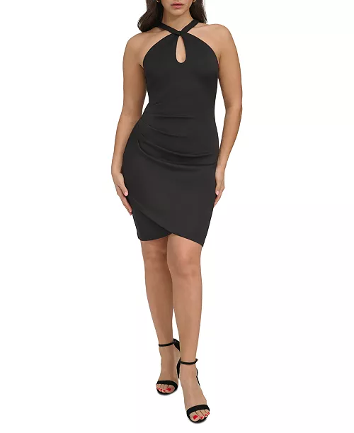 women's keyhole-neck bodycon dress