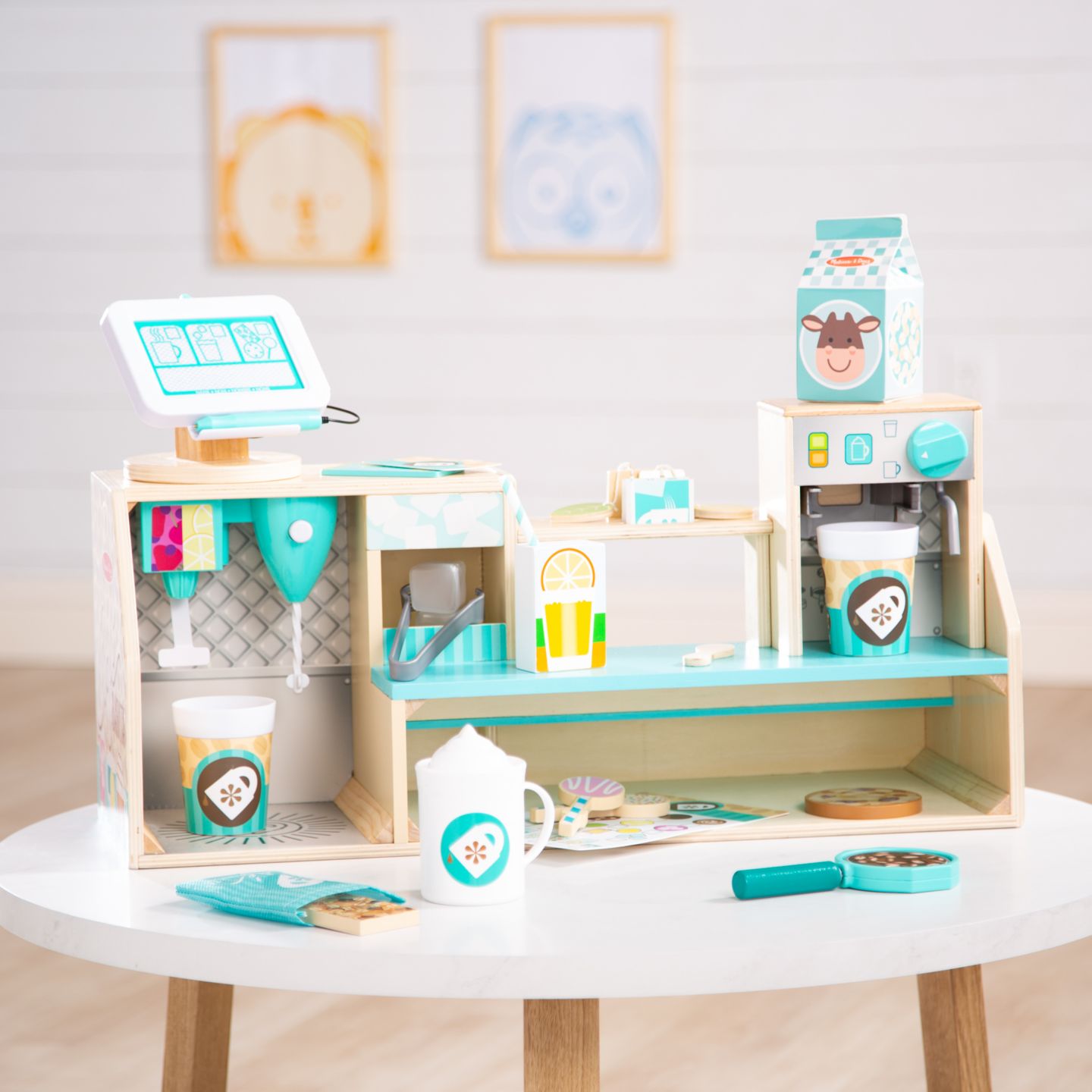 Детские игрушки Melissa and Doug Wooden Cafe Barista Coffee Shop 35 Piece Set — фото 4