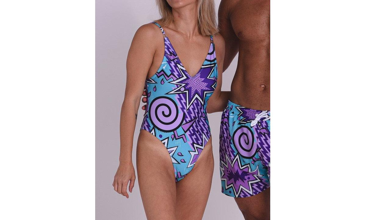 Oosc Women's Fresh Prince Onepiece Swim Suit - Multi
