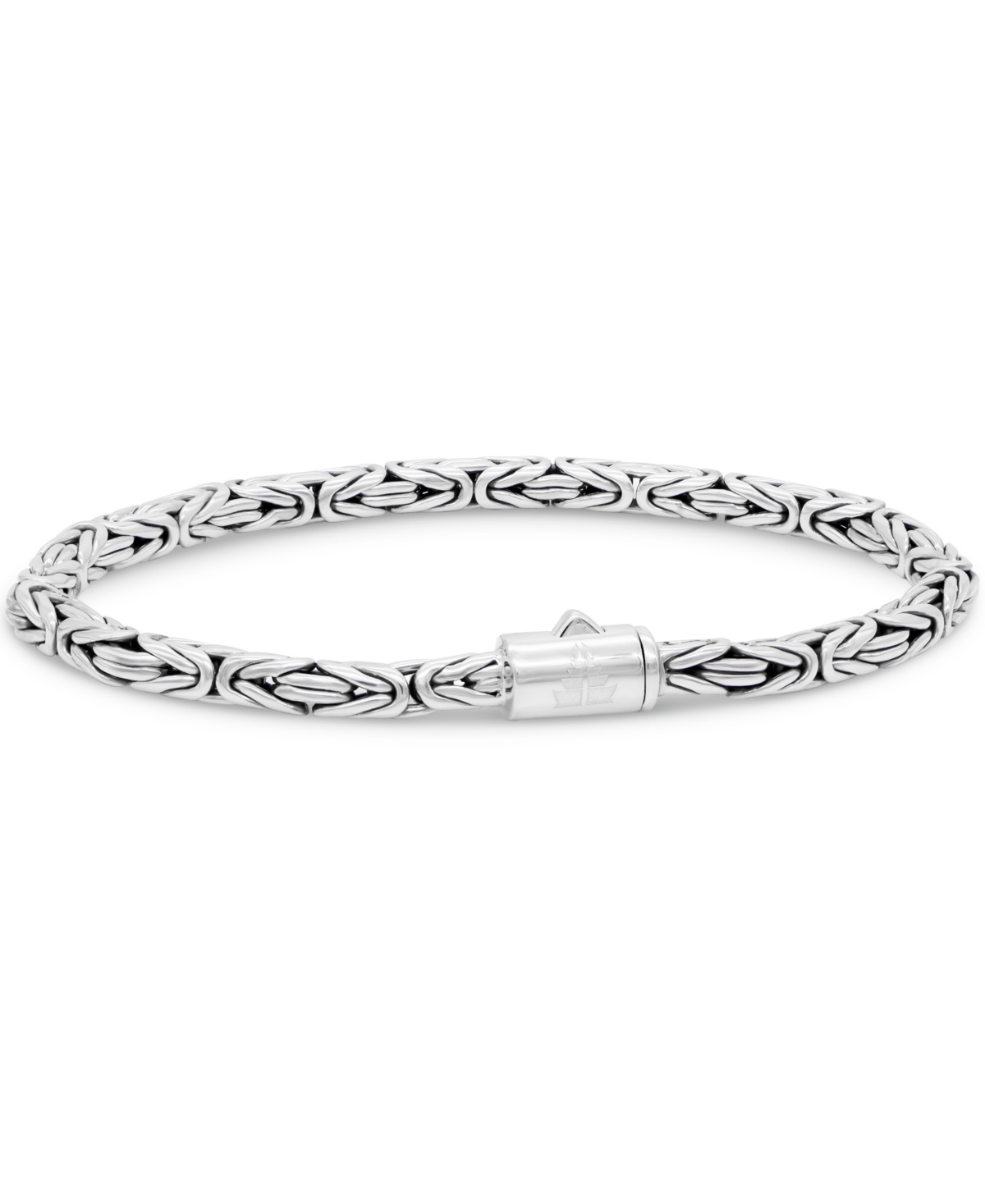 Borobudur Round 4mm Chain Bracelet in Sterling Silver - Silver