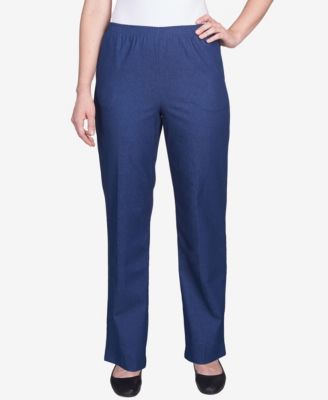 Alfred Dunner - Pants, Denim Pull On Straight Leg