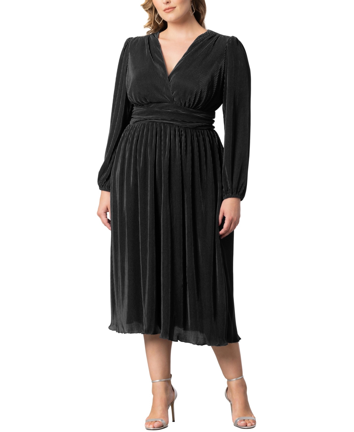 Women's Plus Size Sophie Pleated Cocktail Dress - Onyx