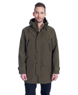 Men's Banks | Hooded Drawstring Raincoat
