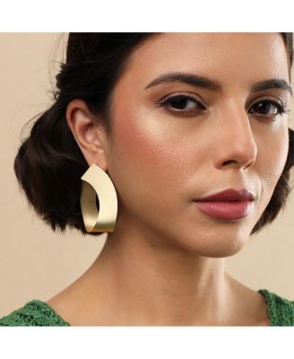Women's Gold  Metallic Twist Drop Earrings